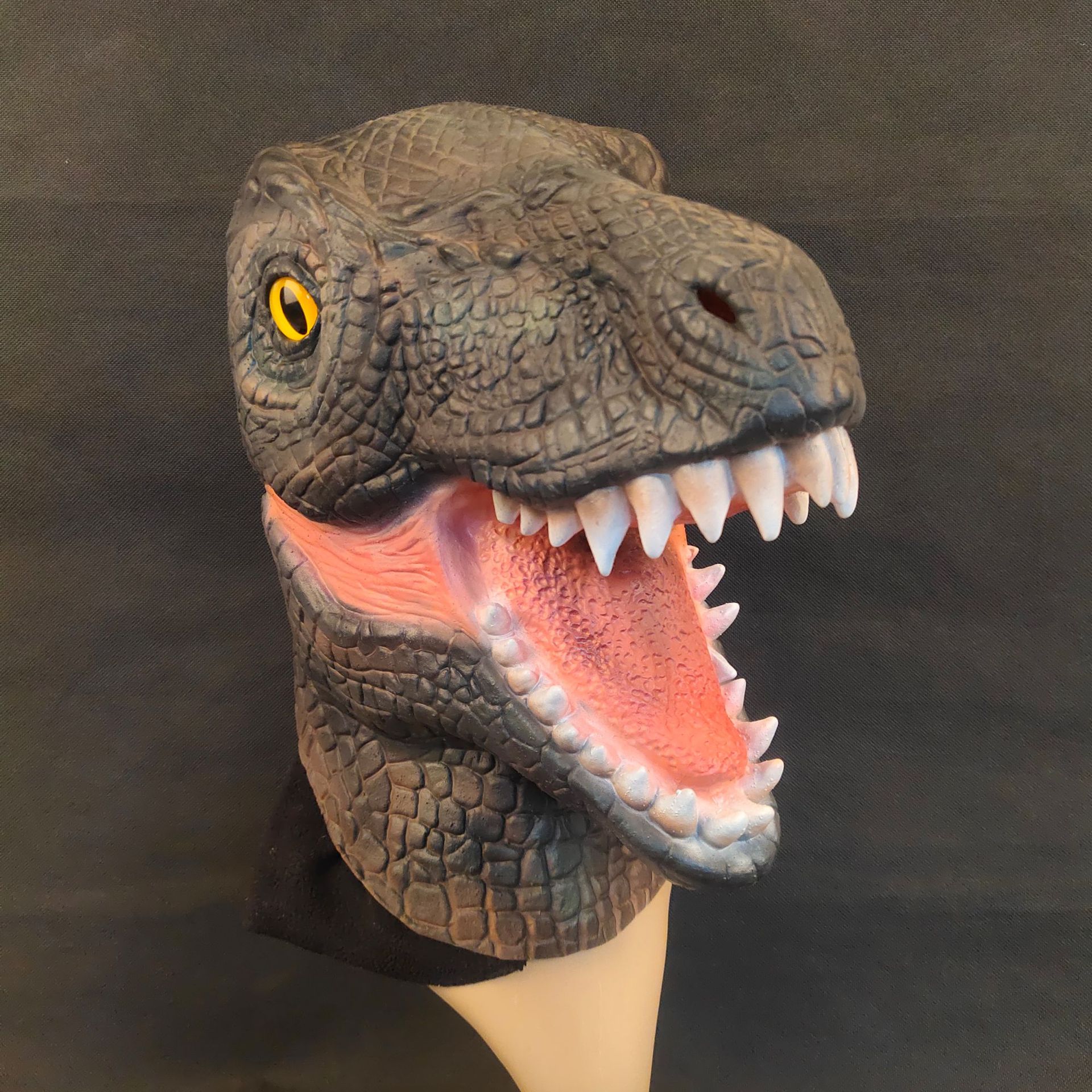 大嘴鳄鱼面具扬子鳄吓人面具 乳胶动物头套面具批发 搞怪卡通道具