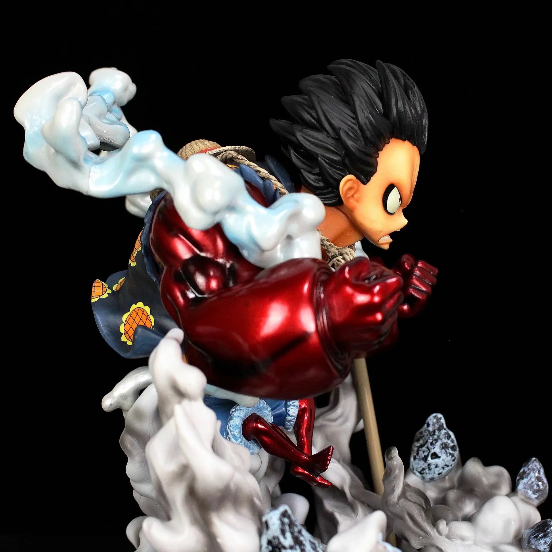 海贼gk 四档路飞 bbt 猿王枪 双拳头旗子 动漫批发 模型手办摆件