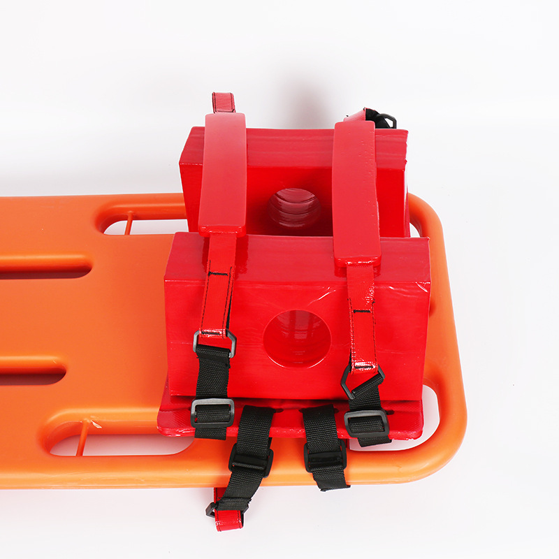 铲式担架板式塑料担架配套用头部固定器 紧急救援护头固定器
