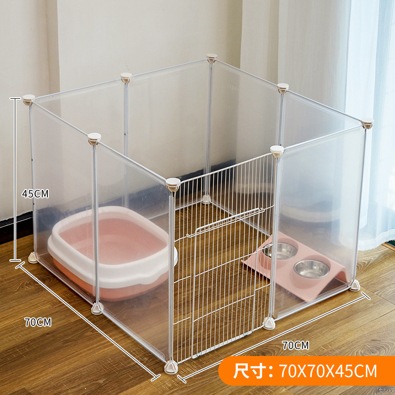 Dog Fence Pet Indoor with Toilet Dog Cat Cage Isolation Gate Fence Free Combination Small and Medium-Sized Dogs Fence