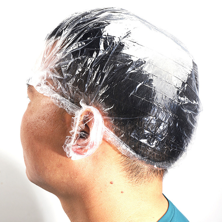 100只装 一次性耳套罩塑料防水耳朵防护染发焗油耳罩