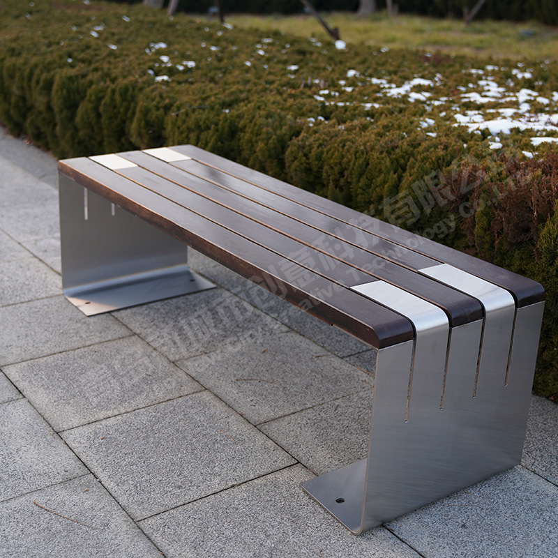 不锈钢坐凳公园凳创意公园椅户外座椅商场商业街休闲椅广场等候椅