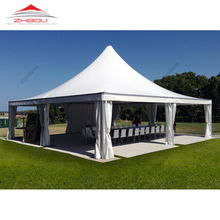 户外PVC尖顶帐篷 高强度铝合金8*8米 四角锥顶篷房 生产厂家销售