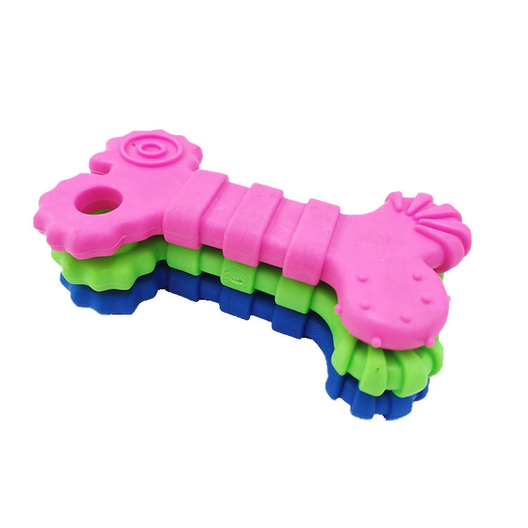 Factory Direct Supply Pet Toy TPR Bone-Shaped Dog Molar Rod Bite-Resistant Soft Rubber Toy Tooth-Strengthening Pet Supplies