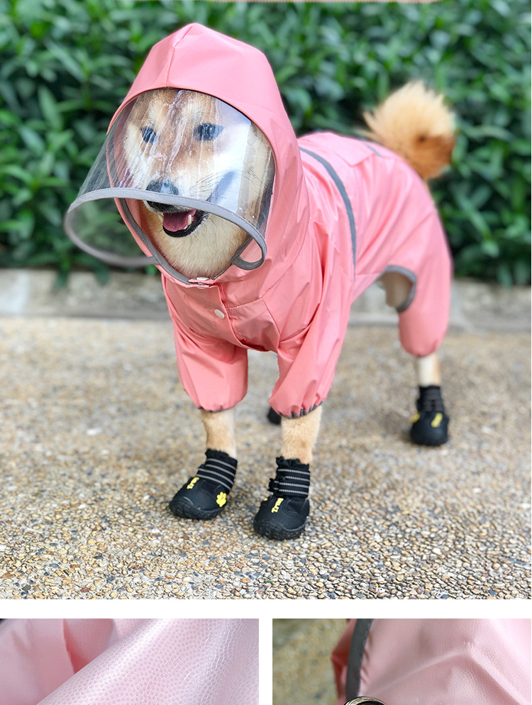 泰迪狗狗雨衣四脚防水宠物用品衣服春夏装比熊雪纳瑞柴犬雨衣全包