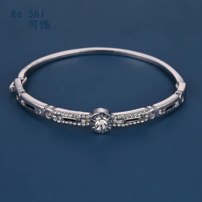 创意镶钻锆石手镯潮女气质时尚简约精致手镯网红同款手饰厂家批发