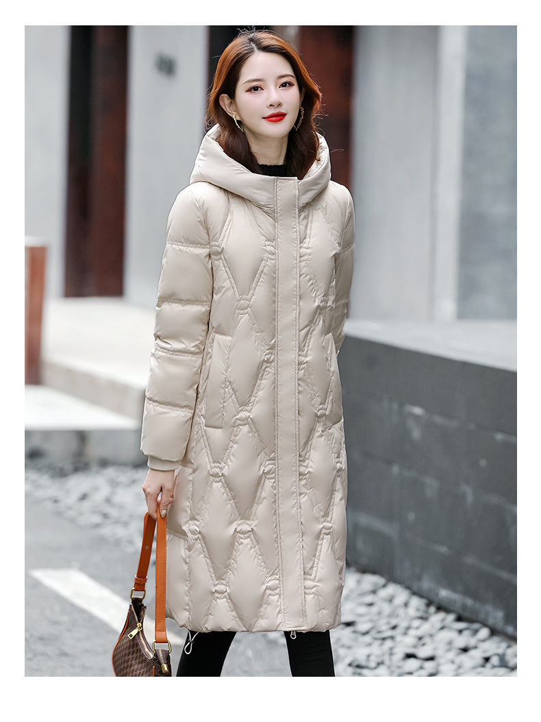 羽绒服女中长款2020年冬季新款女装加厚保暖白鸭绒长款过膝潮外套