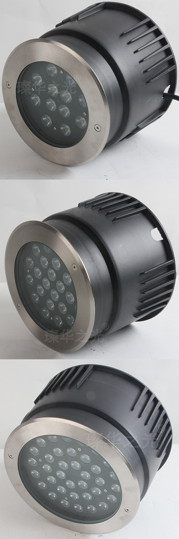 亮化工程专用圆形地埋灯18w-72w嵌入式地面射灯照树地埋式投光灯