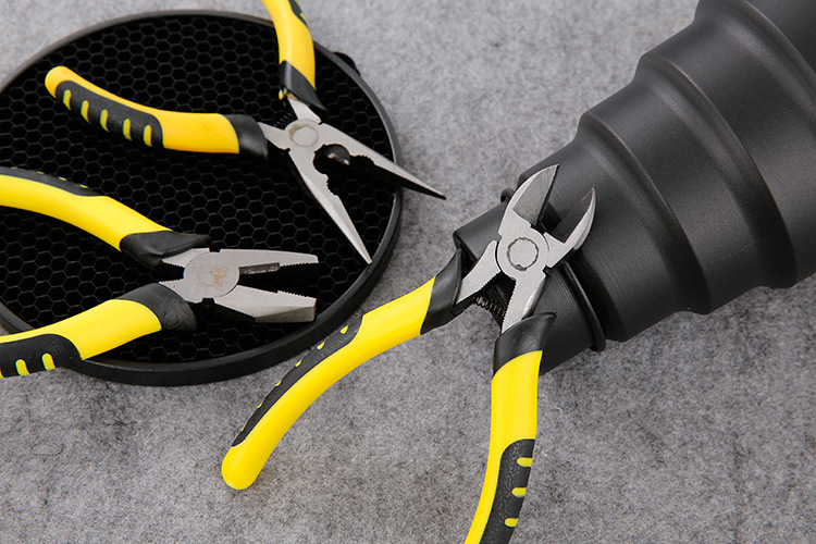 老虎钳钢丝钳电工斜口钳尖嘴钳钳子万用多功能手钳家用偏口斜嘴