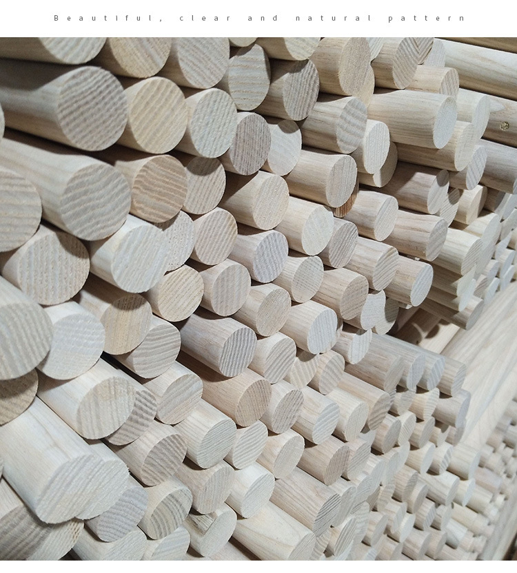 厂家批发圆木棒白蜡木diy圆形木棍圆木条实木挂衣杆加工定制