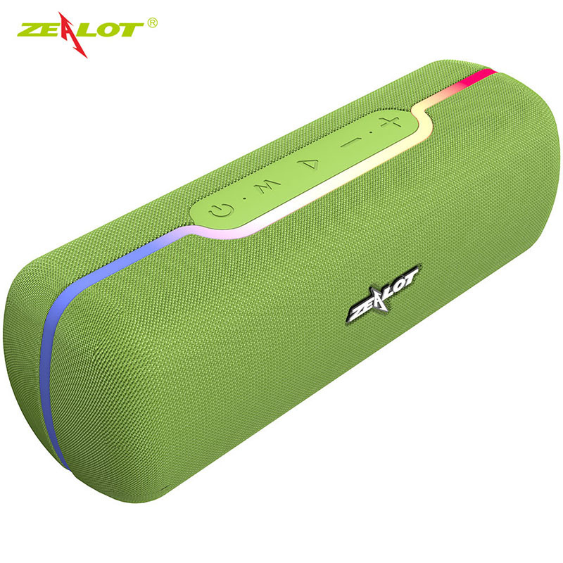 Zealot S55 New Bluetooth Speaker Colorful Flashing Light Fabric Outdoor Portable Card USB Audio