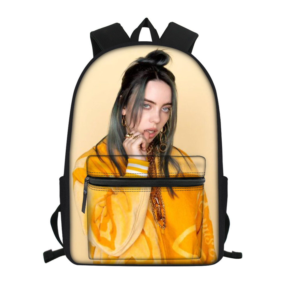 billie eilish 比莉·艾利什定制小学生背包潮流时尚书包双肩包