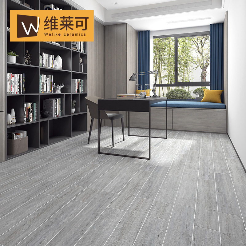 木纹砖瓷砖150x800仿实木卧室客厅地板砖房间家用北欧地砖灰色