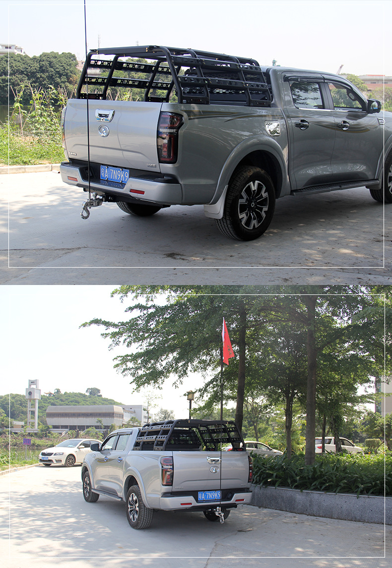 风骏567皮卡长城炮改装龙门架防滚架皮卡通用可调节拓展后兜货架