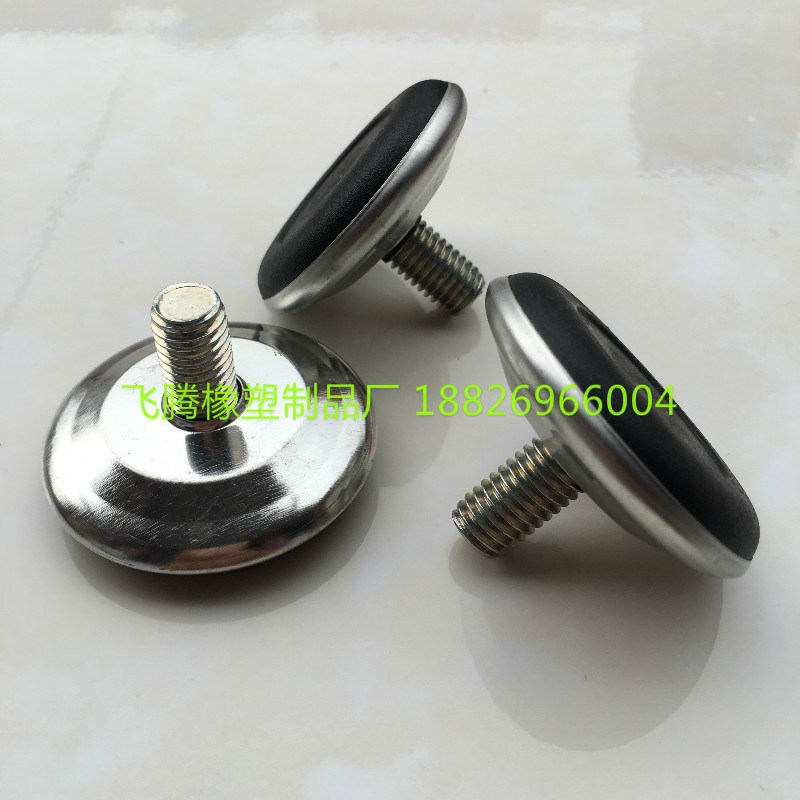 50*m8 m10不锈铁钢盖调节脚垫理发店圆形椅子桌椅可调整高低垫脚