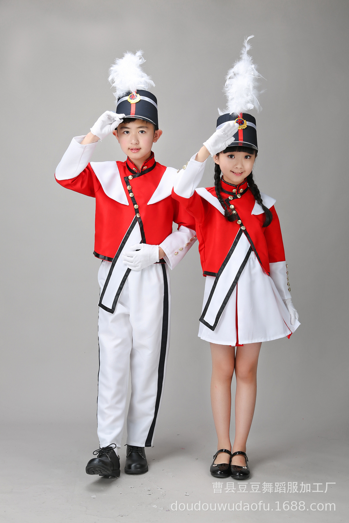 新款鼓号队服装中小学生升旗手服儿童仪仗队管乐队服少先队鼓号服