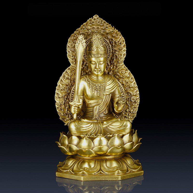 纯铜虚空藏菩萨佛像摆件家居装饰品属牛属虎本命佛佛像摆件虚空藏