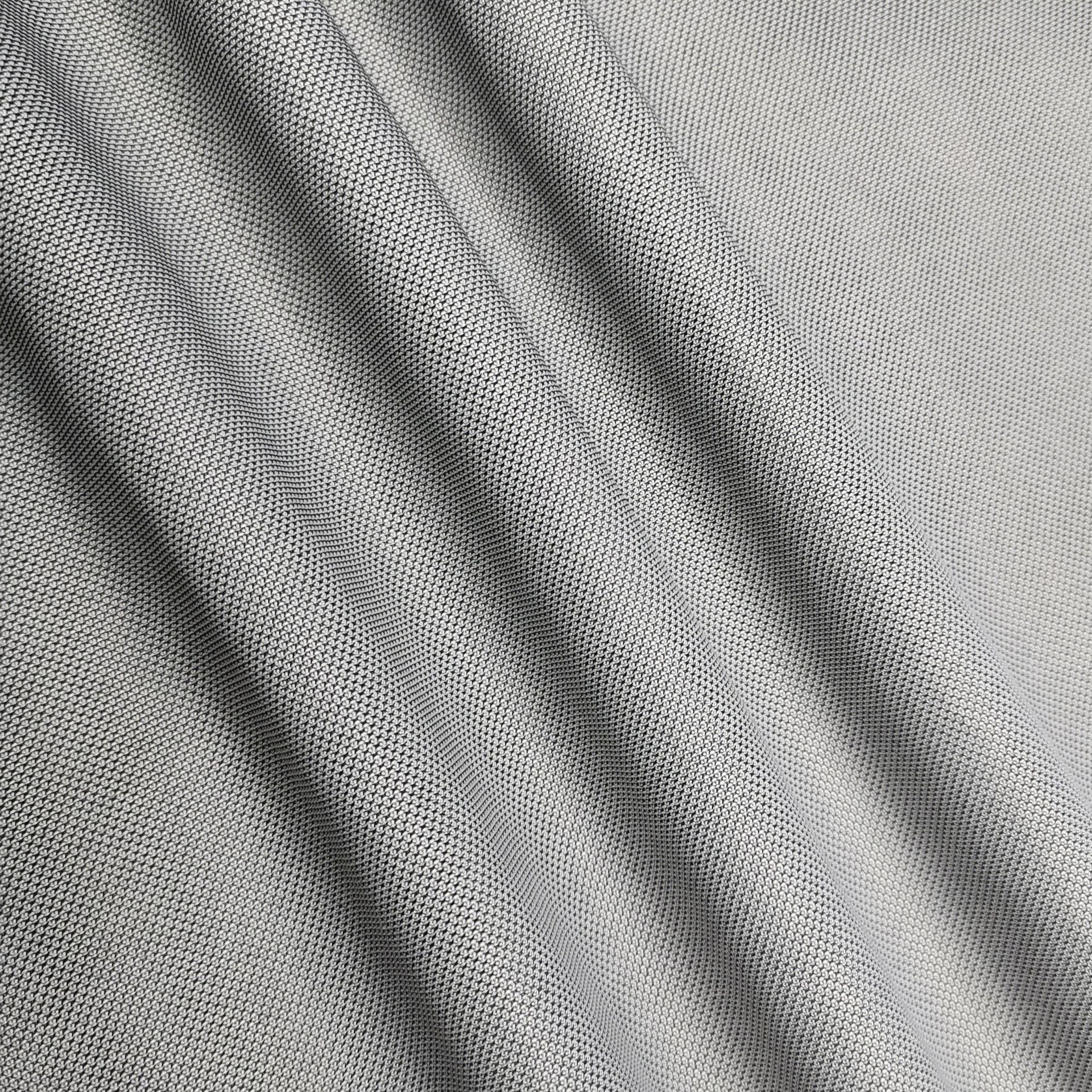 针织圆机双色单珠地网眼布 鞋材箱包内衬面料 纬编布140gsm