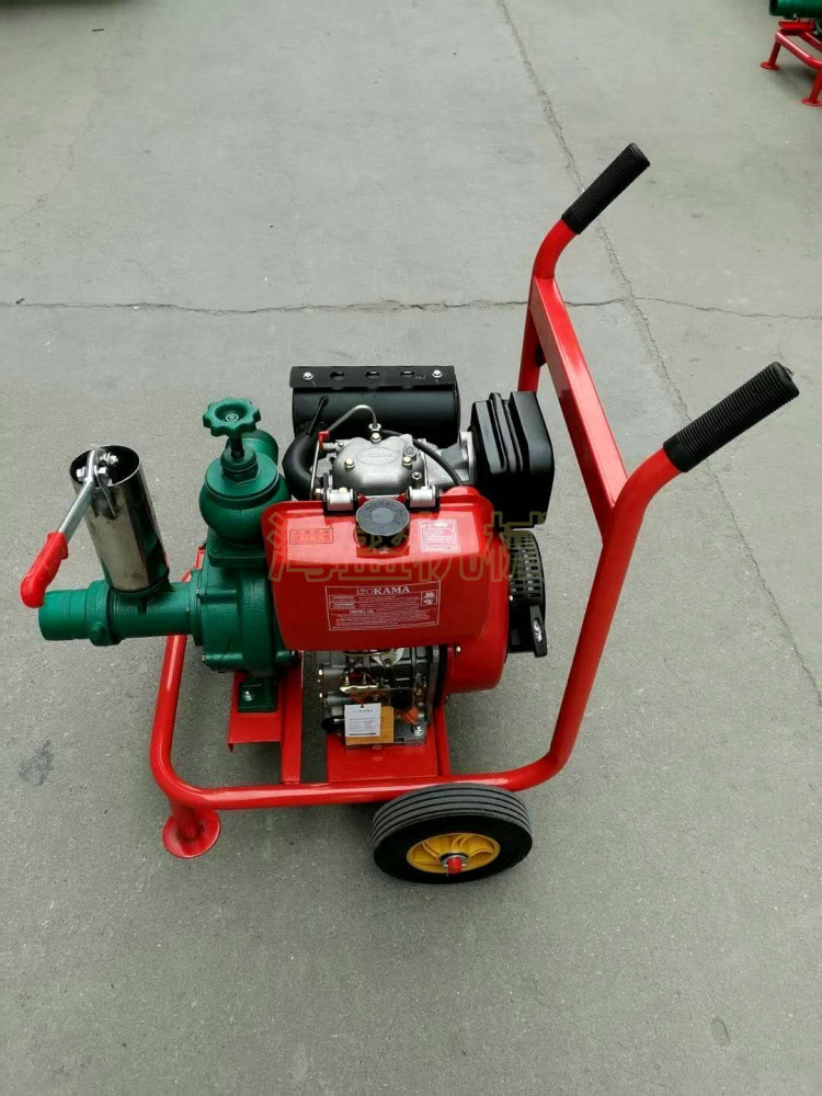 市政排水抽水泵 扬程120米汽油抽水泵批发 带喷灌推车款高扬泵