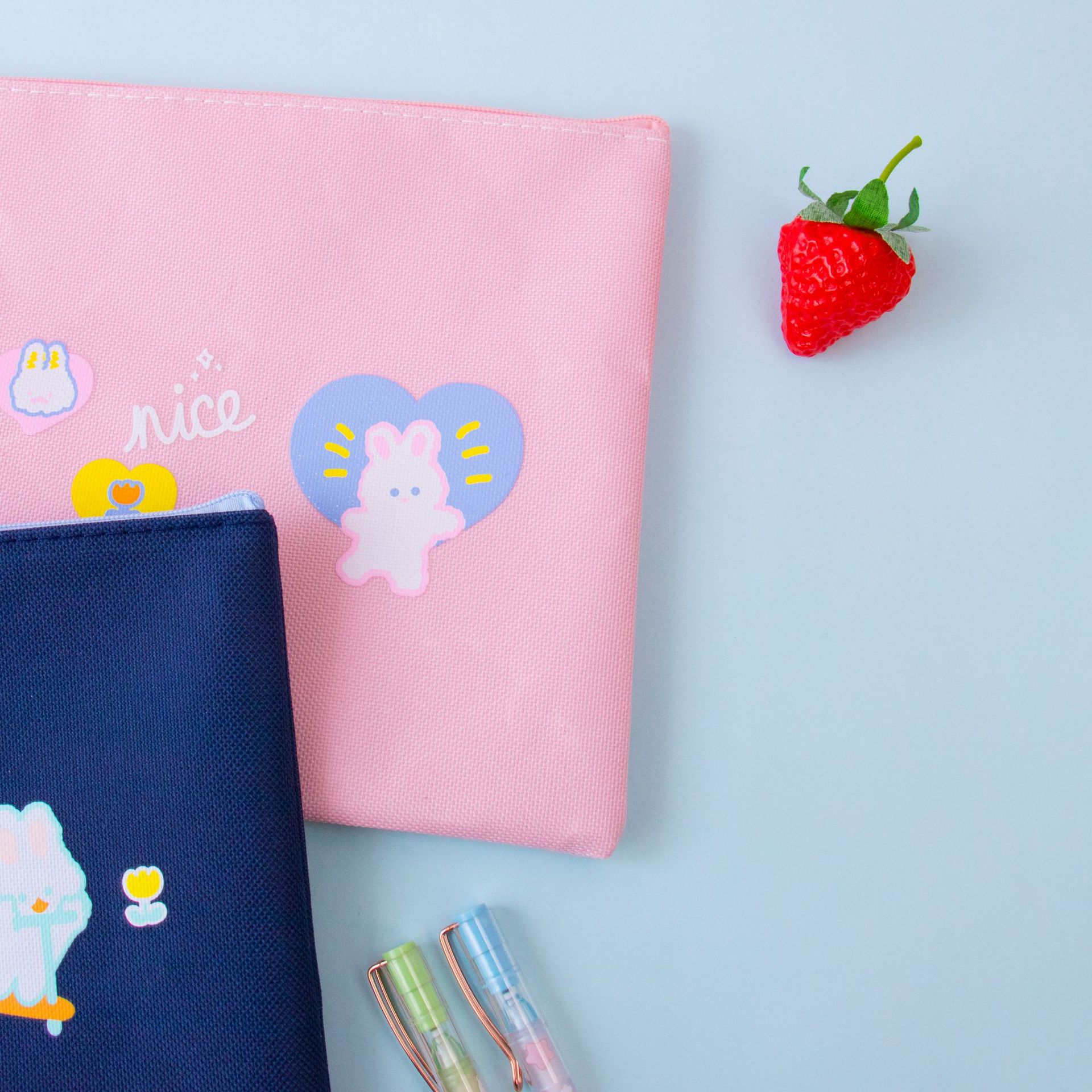 moko 南希兔a5文件袋 韩国创意牛津布文件袋收纳包学生用品批发