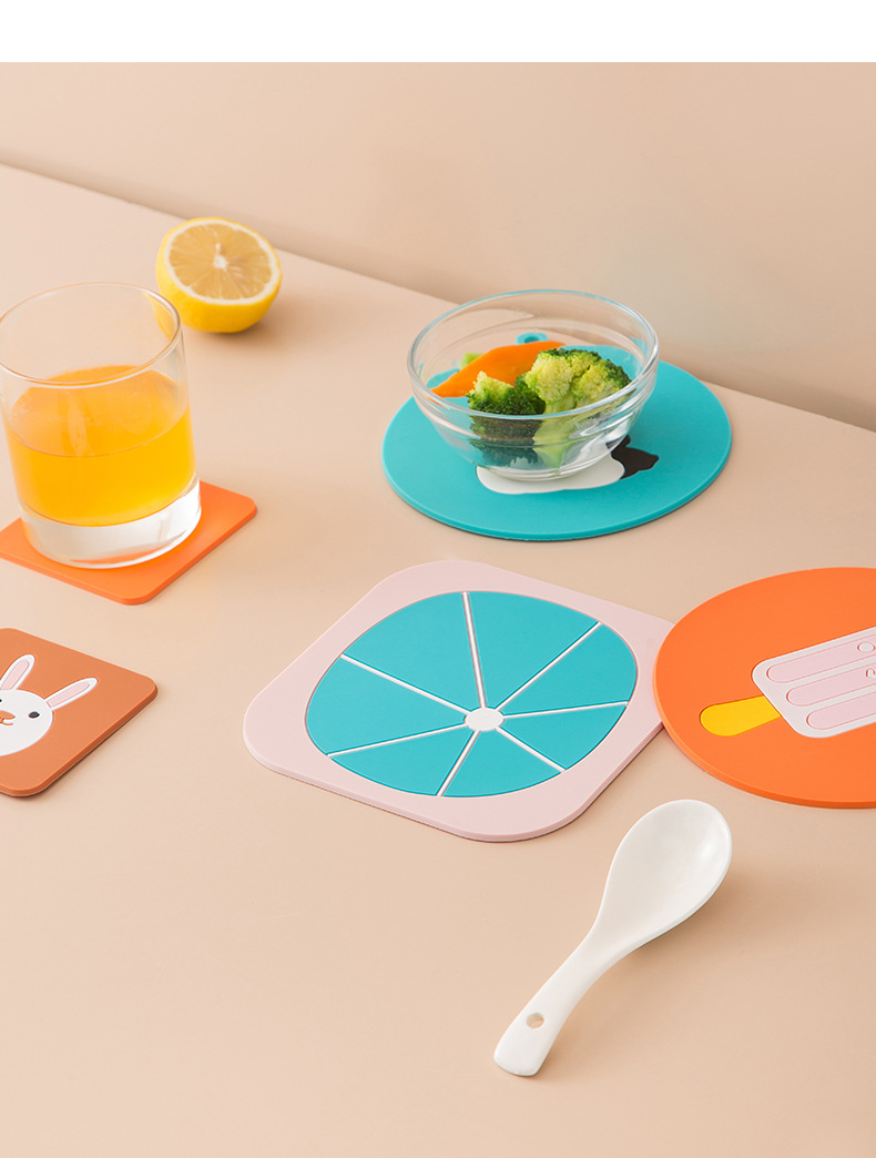 隔热垫硅胶餐垫防烫碗垫餐盘垫卡通创意锅垫ins餐具垫茶杯垫定制