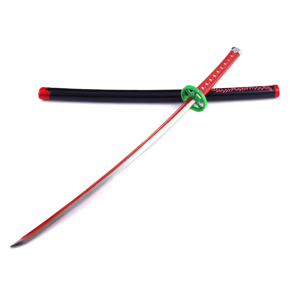 鬼灭之刃动漫周边 灶门炭治郎祢豆子日轮刀合金模型 武器26cm
