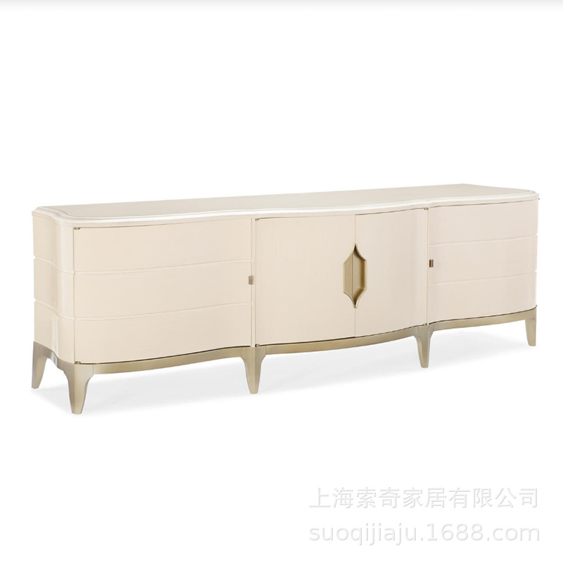 美克电视柜美家电视柜美式轻奢实木电视柜简约现代小户型柜子