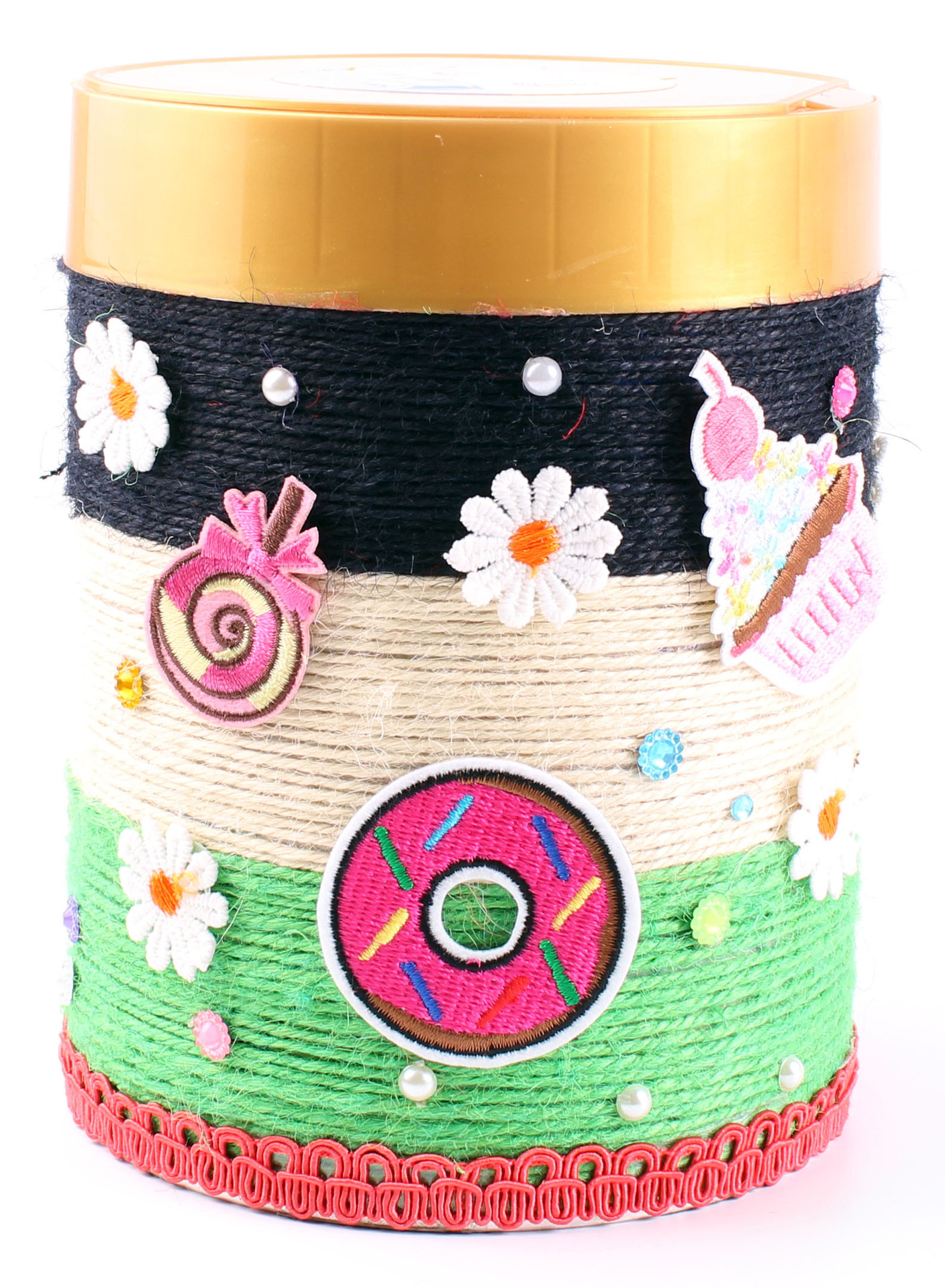 麻绳瓶子奶粉罐diy手工废物利用收纳装饰幼儿园创意花瓶制作材料