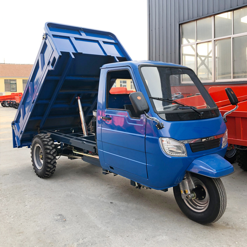 工程农用柴油三轮车新款五风爬坡自卸翻斗车家里用拉货搬运载重王