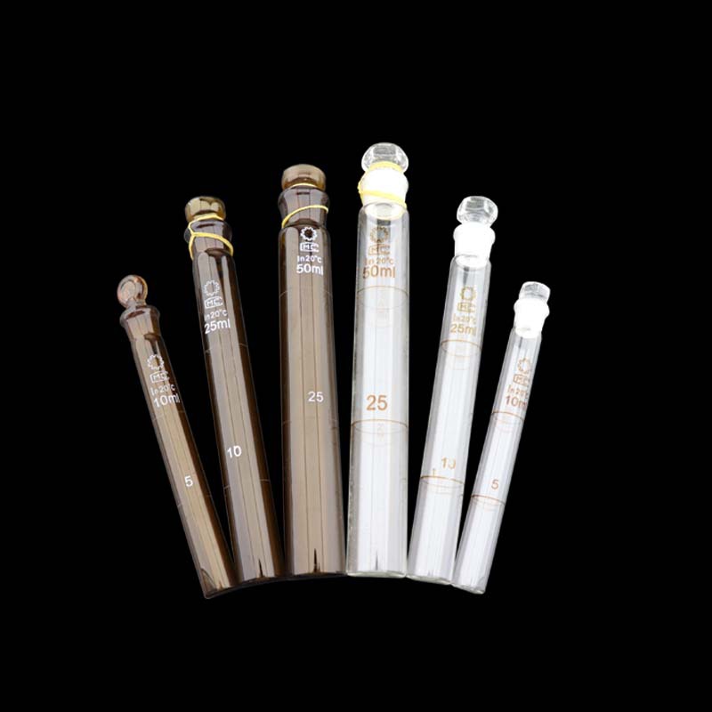 具塞比色管5/10/25/50/100ml玻璃比色管 玻璃仪器 透明/棕色