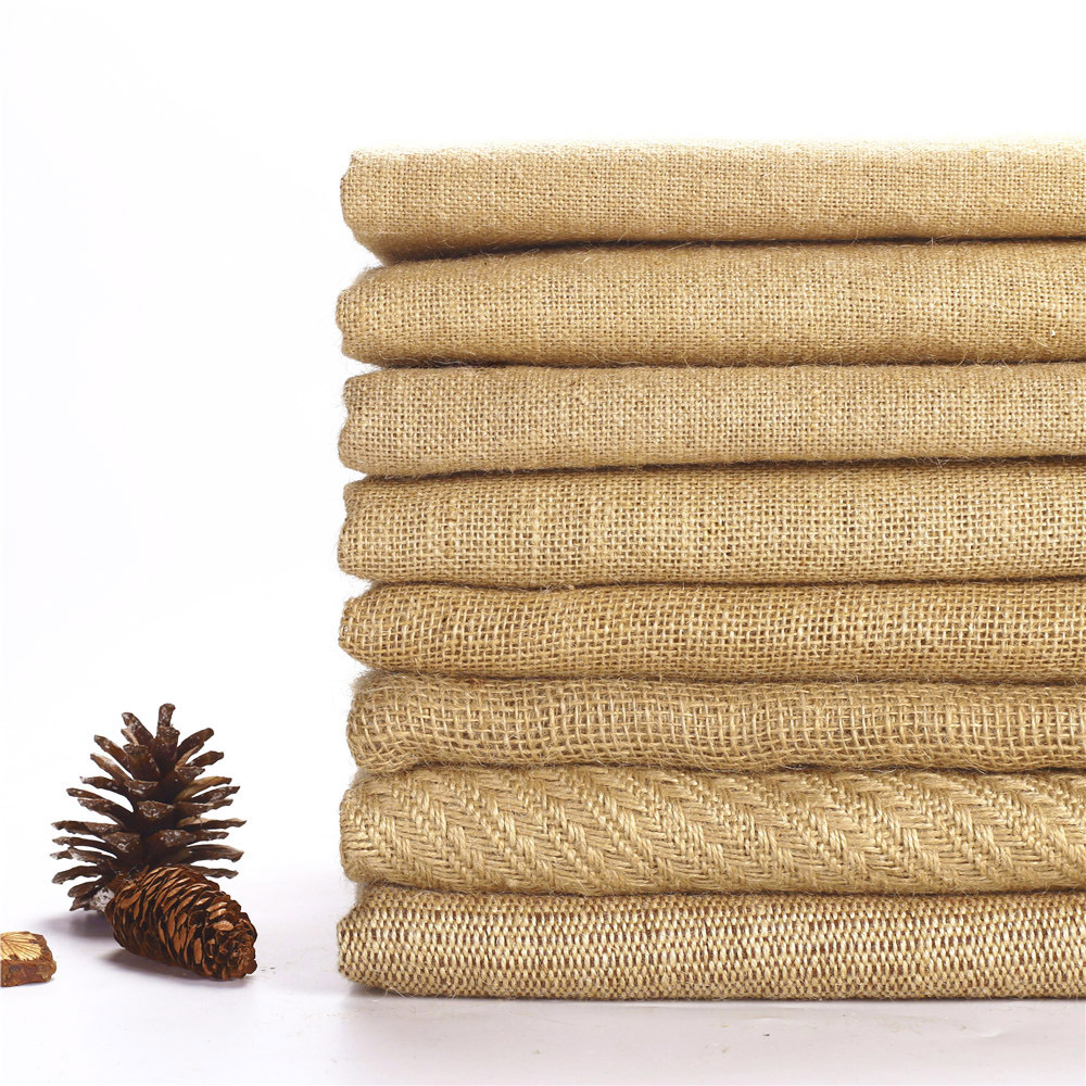 黄麻麻布布料幼儿园环创麻袋布粗麻布面料复古装饰拍照背景布老粗