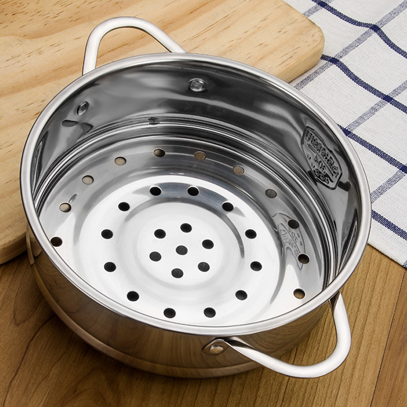 不锈钢蒸笼小蒸格奶锅加厚双耳蒸格蒸屉多规格可叠加汤锅配套加盖