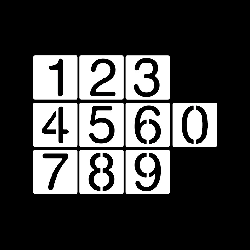 0-9数字镂空喷花模儿童识字镂空模板临摹手账数字母版学习启蒙板