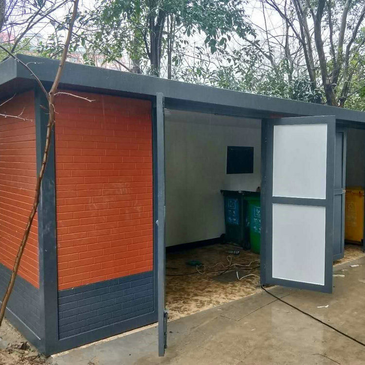 厂家定制批发小区户外四分类垃圾房屋不锈钢智能封闭式垃圾分类亭