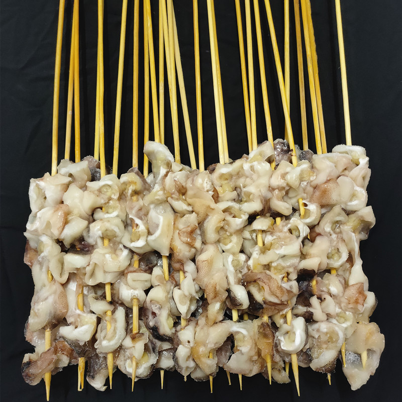 新鲜冷冻鱿鱼脖子串100串鱿鱼脆骨串鱿鱼头颈冷冻铁板串商用 海鲜