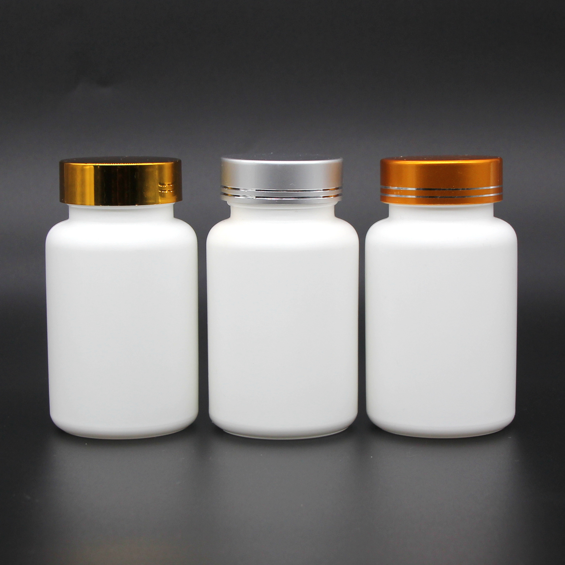 厂家直销120mlhdpe保健品瓶 电镀盖药品塑料瓶 胶囊药丸片剂瓶子