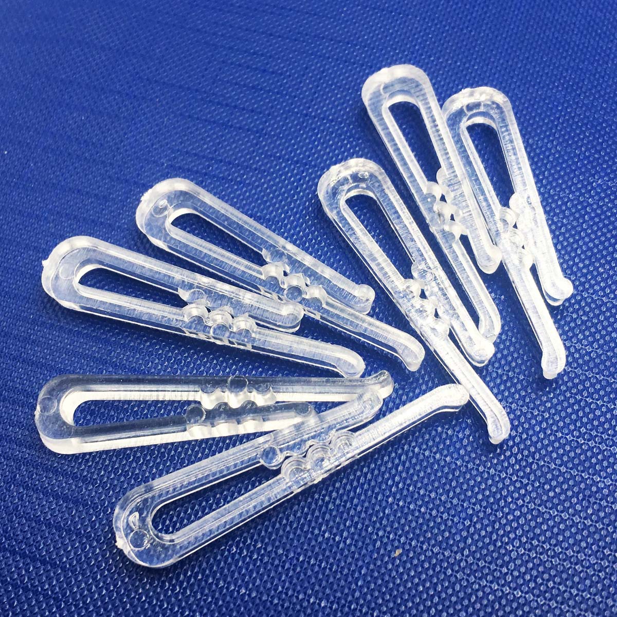 批发现货 衬衫夹子带牙夹 服装透明塑料有齿固定夹 衬衫包装夹子