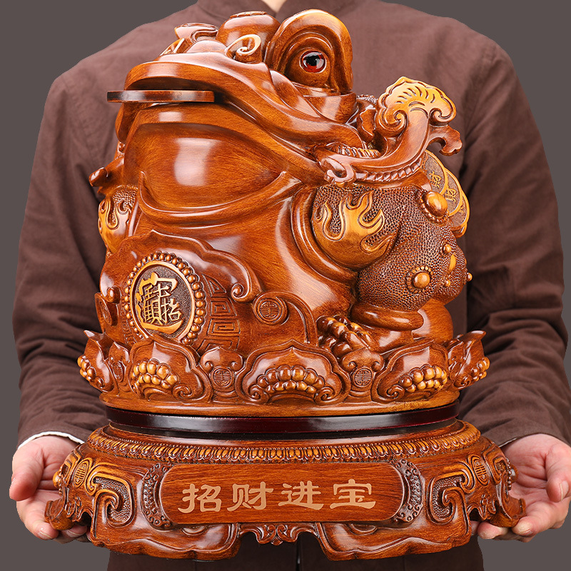 金蟾招财摆件旺财三足蟾蜍金蝉招财进宝风水办公室老板桌面装饰品