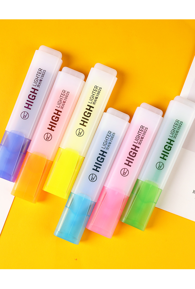 得力s625大容量彩色荧光笔套装学生办公标记划线记号笔书写工具