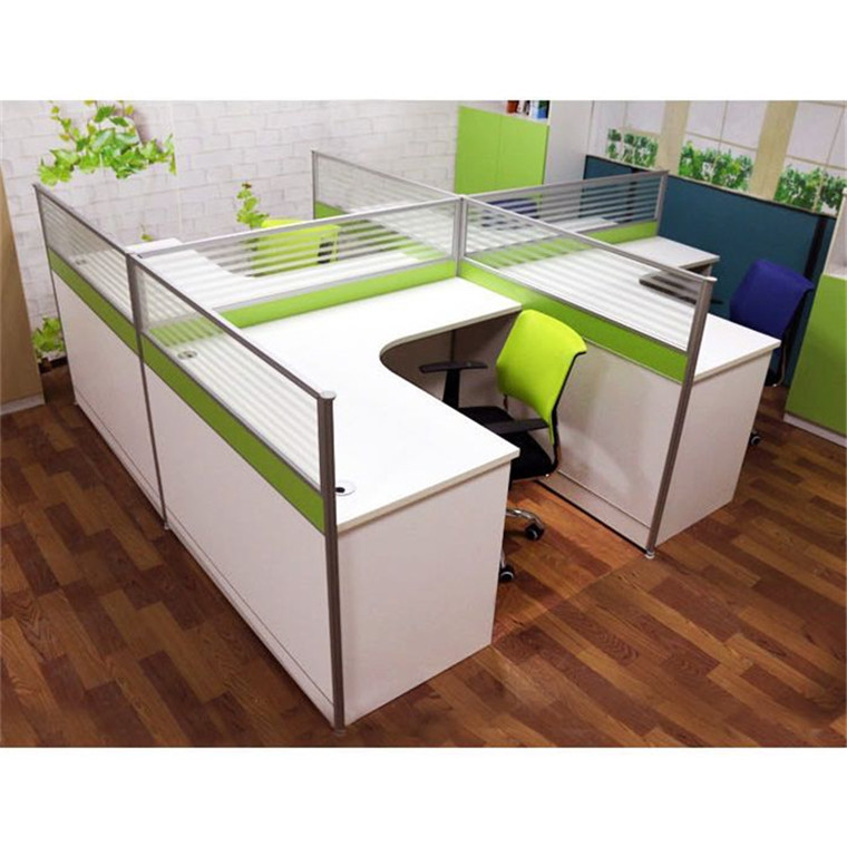 深圳职员 办公桌员工办公室卡位四人屏风隔断工位挡板 电脑桌厂家