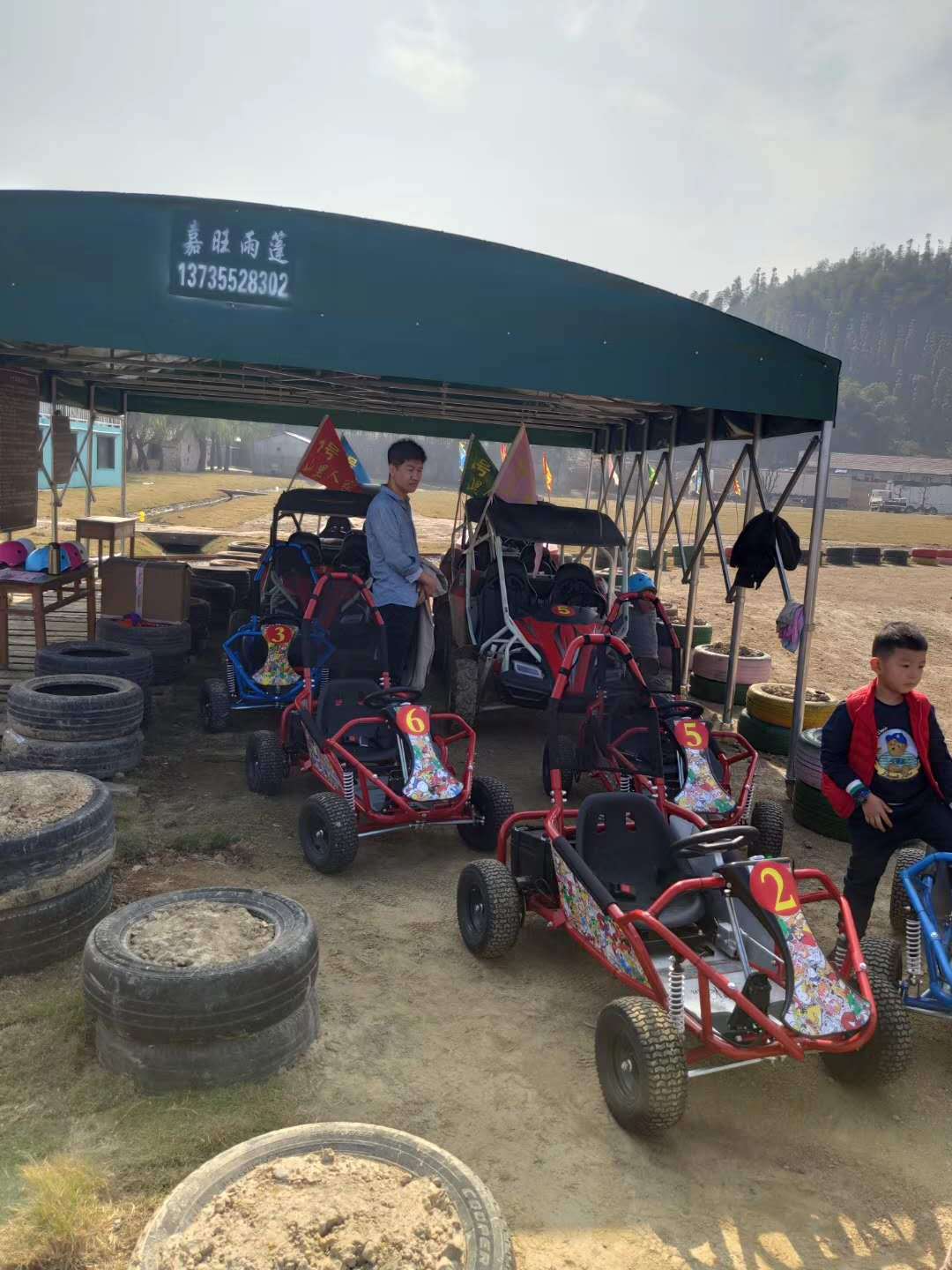 98cc四轮钢管方向盘汽油电动沙滩越野儿童场地卡丁车公园车批发