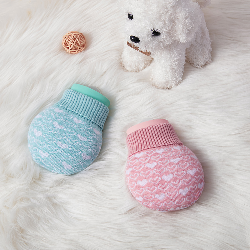 源头厂家直供热水袋毛线套 提花毛线针织套 100%腈纶热水袋毛线套