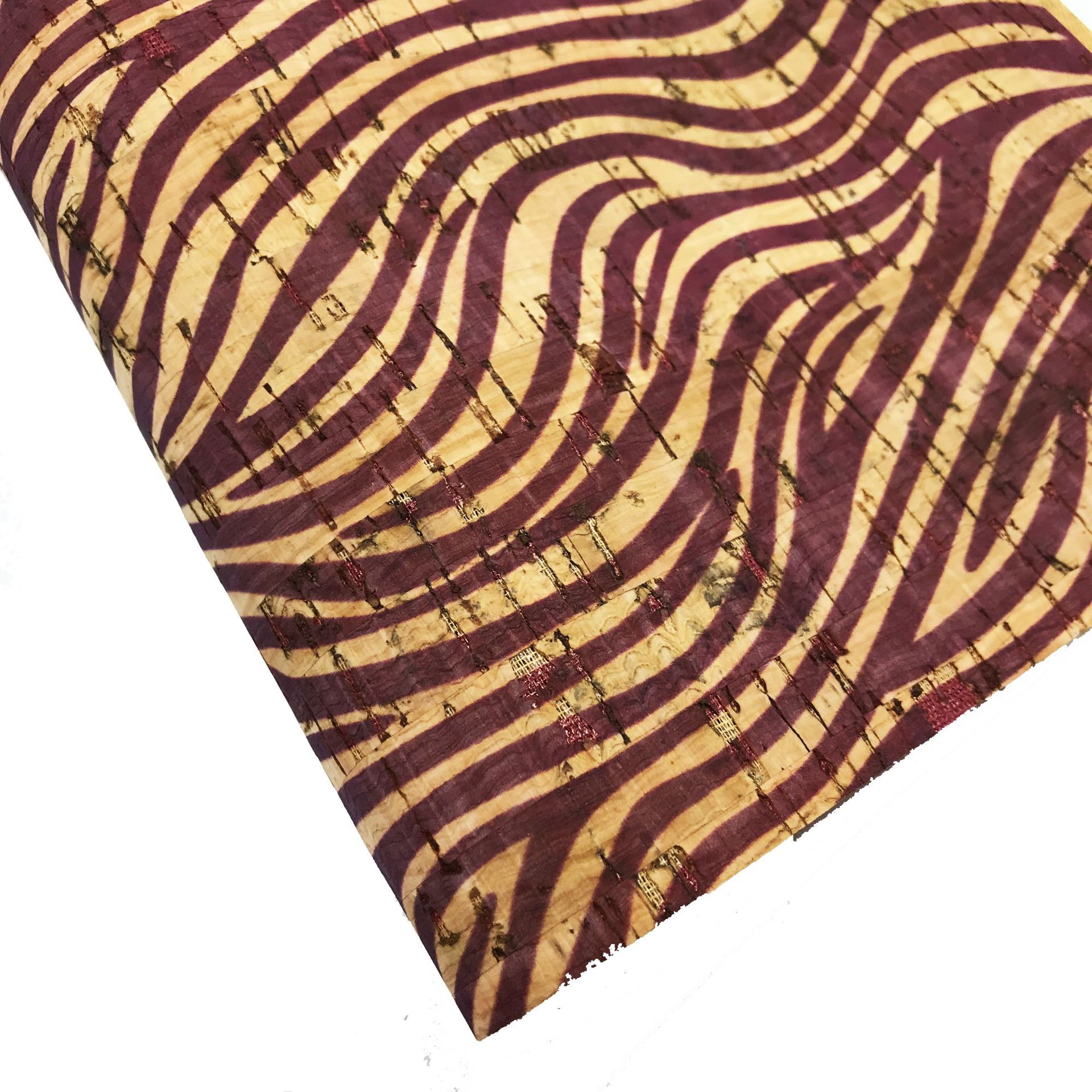 优质软木皮 斑马纹软木皮革 箱包手提包背景布鞋材工艺装饰布