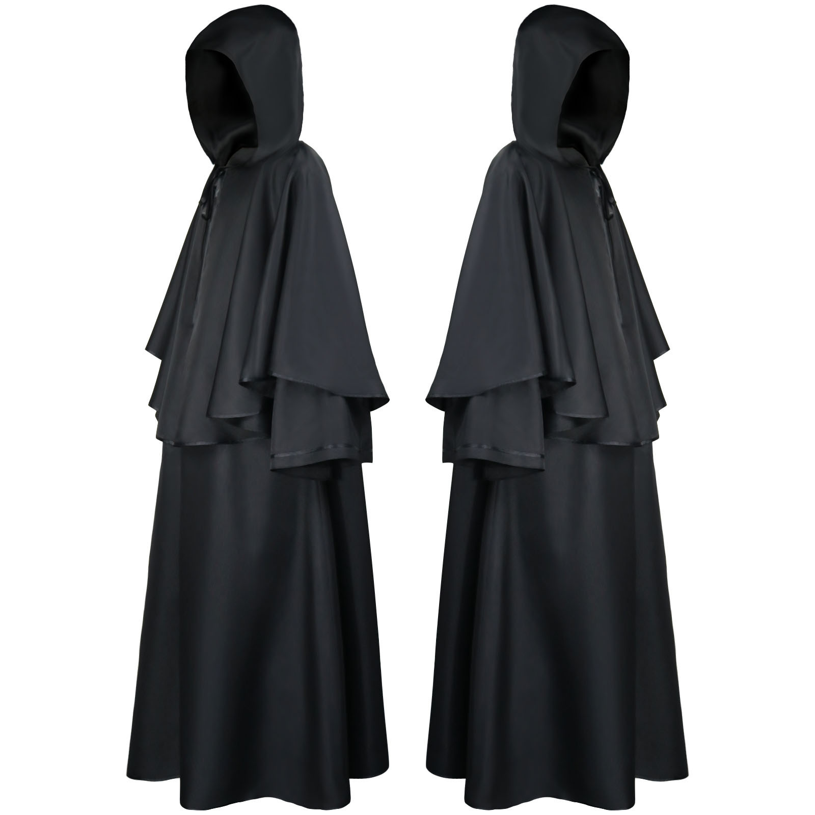 欧洲中世纪巫师巫婆连帽长袍舞台剧表演cosplay摄影写真服饰