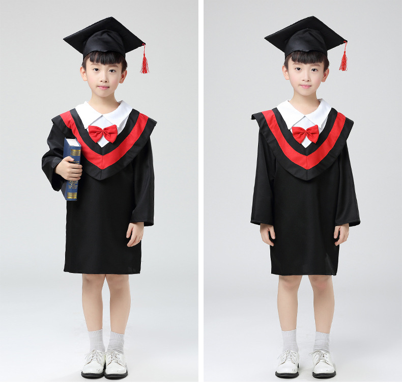儿童幼儿园博士服帽中小学生毕业照学士礼服服装演出服表演服