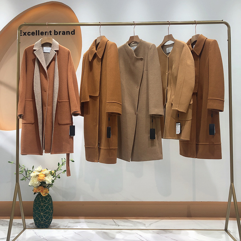 滕氏品牌折扣女装羊毛大衣直播撤柜库存剪标清仓处理高端大牌尾货