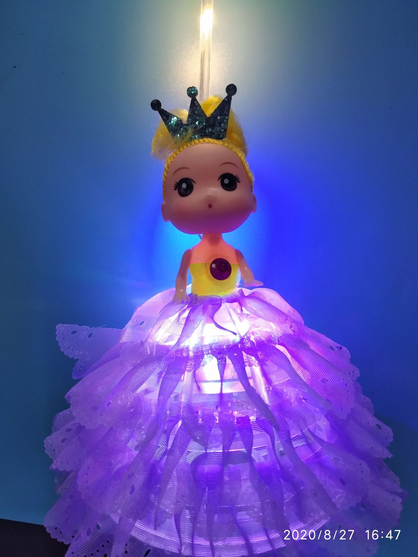 网红闪光手提迷糊天使发光娃娃七彩灯笼新品玩具仙女魔法棒地推