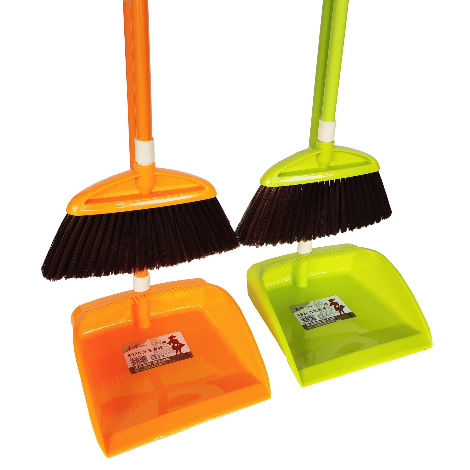 6926英雄套扫帚家用塑料扫把清洁用品套扫大号批发垃圾斗簸箕套装