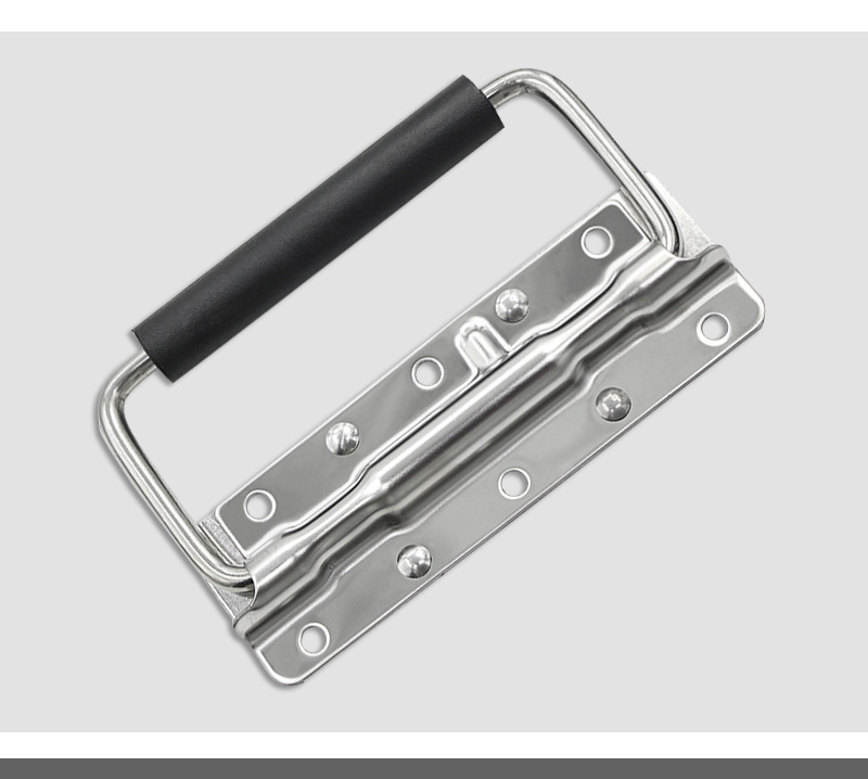 内置弹簧自动折叠工业箱体 大型音箱 运输车橡胶把手sus304拉手