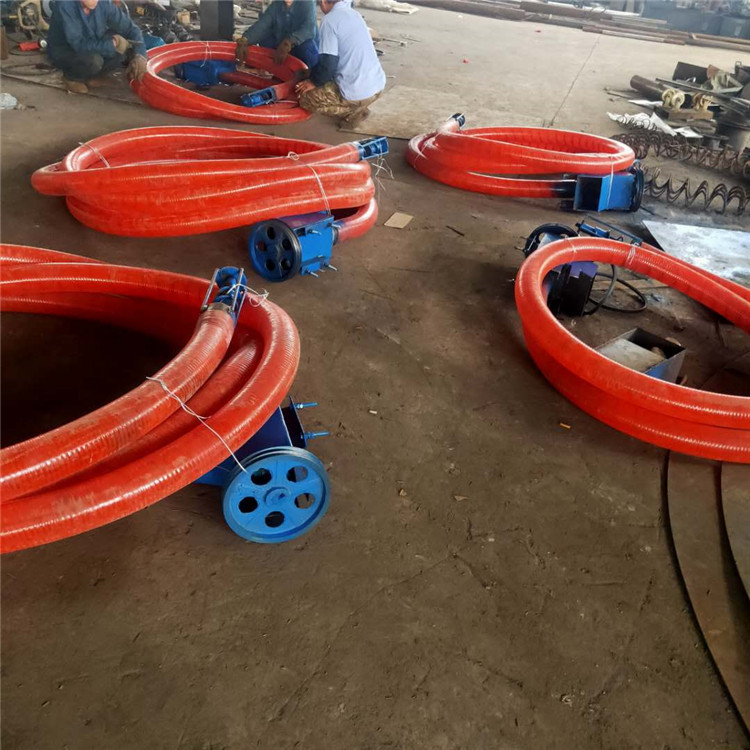 电动小型软管吸粮机软管螺旋式上料机锰钢弹簧式绞龙上料机